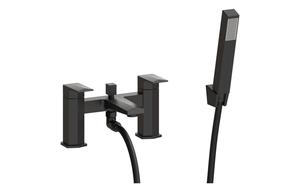 Rhodes Bath/Shower Mixer & Bracket - Matt Black